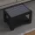 Fekete szerelt fa dohányzóasztal LED-del 73 x 53 x 45 cm