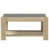 Sonoma tölgy szerelt fa dohányzóasztal LED-del 93 x 53 x 45 cm