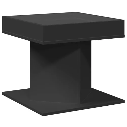 Fekete szerelt fa dohányzóasztal 50 x 50 x 45 cm