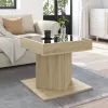 Sonoma tölgy szerelt fa dohányzóasztal LED-del 50 x 50 x 45 cm