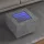 Betonszürke szerelt fa dohányzóasztal LED-del 60 x 60 x 40 cm