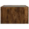 Füstös tölgy végtelen hatású LED-es dohányzóasztal 50x50x30 cm