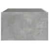 Betonszürke végtelen hatású LED-es dohányzóasztal 70x50x30 cm
