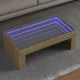 Sonoma tölgy végtelen hatású LED-es dohányzóasztal 90x50x30 cm