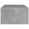 Betonszürke végtelen hatású LED-es dohányzóasztal 90x50x30 cm