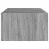 Szürke sonoma végtelen hatású LED-es dohányzóasztal 90x50x30 cm
