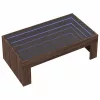 Barna tölgy végtelen hatású LED-es dohányzóasztal 90x50x30 cm