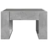 Betonszürke végtelen hatású LED-es dohányzóasztal 50x53x30 cm