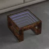 Füstös tölgy végtelen hatású LED-es dohányzóasztal 50x53x30 cm