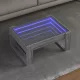Szürke sonoma végtelen hatású LED-es dohányzóasztal 70x53x30 cm