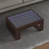 Barna tölgy végtelen hatású LED-es dohányzóasztal 70x53x30 cm