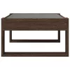 Barna tölgy végtelen hatású LED-es dohányzóasztal 70x53x30 cm