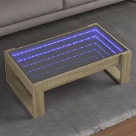   Sonoma tölgy végtelen hatású LED-es dohányzóasztal 90x53x30 cm