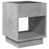 Betonszürke végtelen hatású LED-es dohányzóasztal 40x40x50 cm