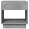 Betonszürke végtelen hatású LED-es dohányzóasztal 50x50x50 cm