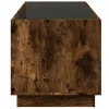 Füstös tölgy végtelen hatású LED-es dohányzóasztal 70x50x50 cm