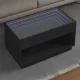 Fekete végtelen hatású LED-es dohányzóasztal 90 x 50 x 50 cm