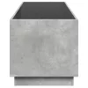 Betonszürke végtelen hatású LED-es dohányzóasztal 90x50x50 cm