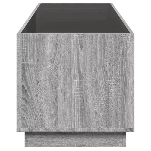 Szürke sonoma végtelen hatású LED-es dohányzóasztal 90x50x50 cm