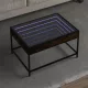 Füstös tölgy végtelen hatású LED-es dohányzóasztal 70x50x41 cm