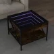 Füstös tölgy végtelen hatású LED-es dohányzóasztal 50x50x38 cm