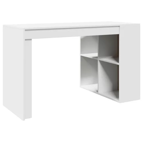 Fehér szerelt fa irodai asztal 123,5 x 73,5 x 75 cm