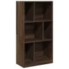 Barna tölgy színű szerelt fa könyvszekrény 57x28,5x107,5 cm