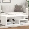 Fehér szerelt fa dohányzóasztal 102 x 55 x 35 cm