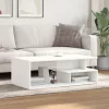 Fehér szerelt fa dohányzóasztal 102 x 55 x 35 cm