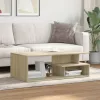 Sonoma tölgy színű szerelt fa dohányzóasztal 102x55x35 cm