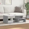 Betonszürke szerelt fa dohányzóasztal 102x55x35 cm