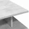 Betonszürke szerelt fa dohányzóasztal 102x55x35 cm