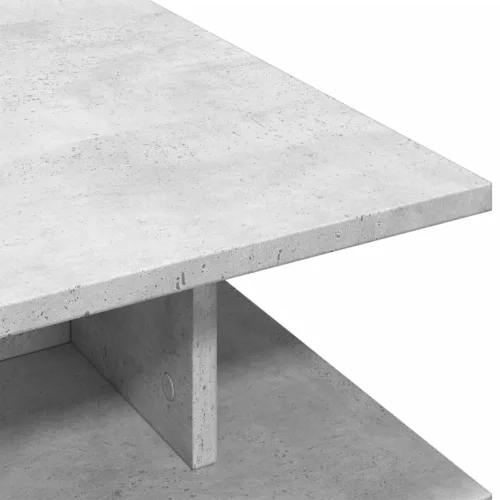 Betonszürke szerelt fa dohányzóasztal 102x55x35 cm