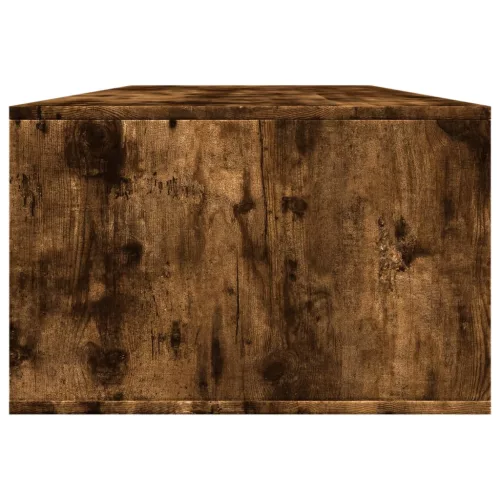 Füstös tölgy színű szerelt fa dohányzóasztal 102x55x35 cm