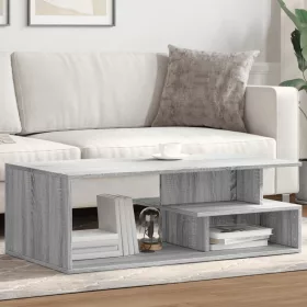 Szürke sonoma szerelt fa dohányzóasztal 102x55x35 cm