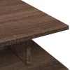 Barna tölgyszínű szerelt fa dohányzóasztal 102x55x35 cm
