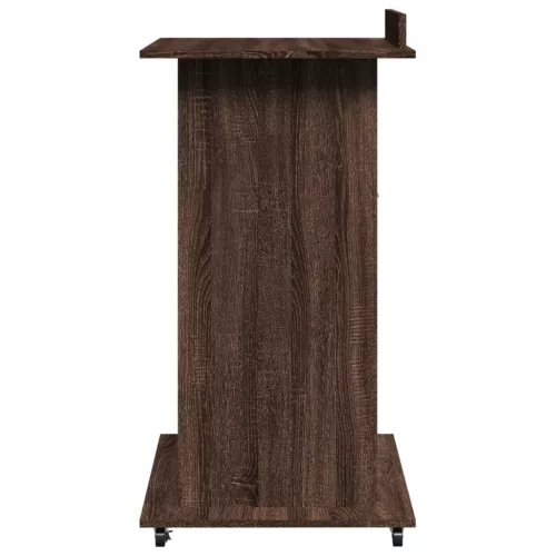 Szerelt fa állópult kerékkel és fiókkal 55 x 55 x 107 cm