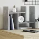 Betonszürke szerelt fa asztali szervező 34,5 x 15,5 x 35,5 cm
