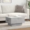 Betonszürke szerelt fa dohányzóasztal 60 x 45 x 31 cm