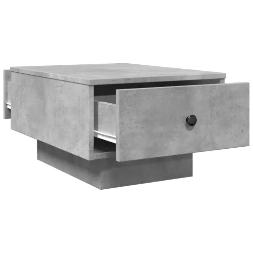 Betonszürke szerelt fa dohányzóasztal 60 x 45 x 31 cm