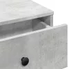 Betonszürke szerelt fa dohányzóasztal 60 x 45 x 31 cm