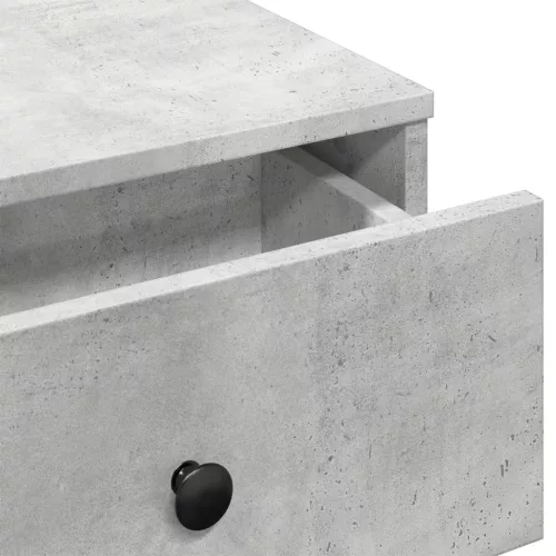 Betonszürke szerelt fa dohányzóasztal 60 x 45 x 31 cm