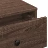 Barna tölgy színű szerelt fa dohányzóasztal 60 x 45 x 31 cm