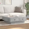Betonszürke szerelt fa dohányzóasztal 90 x 90 x 28 cm