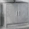 Betonszürke szerelt fa mosdószekrény 63 x 29 x 55 cm