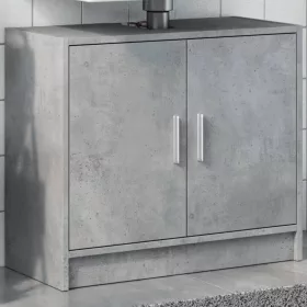 Betonszürke szerelt fa mosdószekrény 63 x 29 x 55 cm