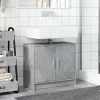 Betonszürke szerelt fa mosdószekrény 63 x 29 x 55 cm