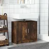 Füstös tölgy színű szerelt fa mosdószekrény 63 x 29 x 55 cm