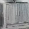Szürke sonoma színű szerelt fa mosdószekrény 63 x 29 x 55 cm