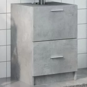 Betonszürke szerelt fa mosdószekrény 40 x 37 x 59 cm
